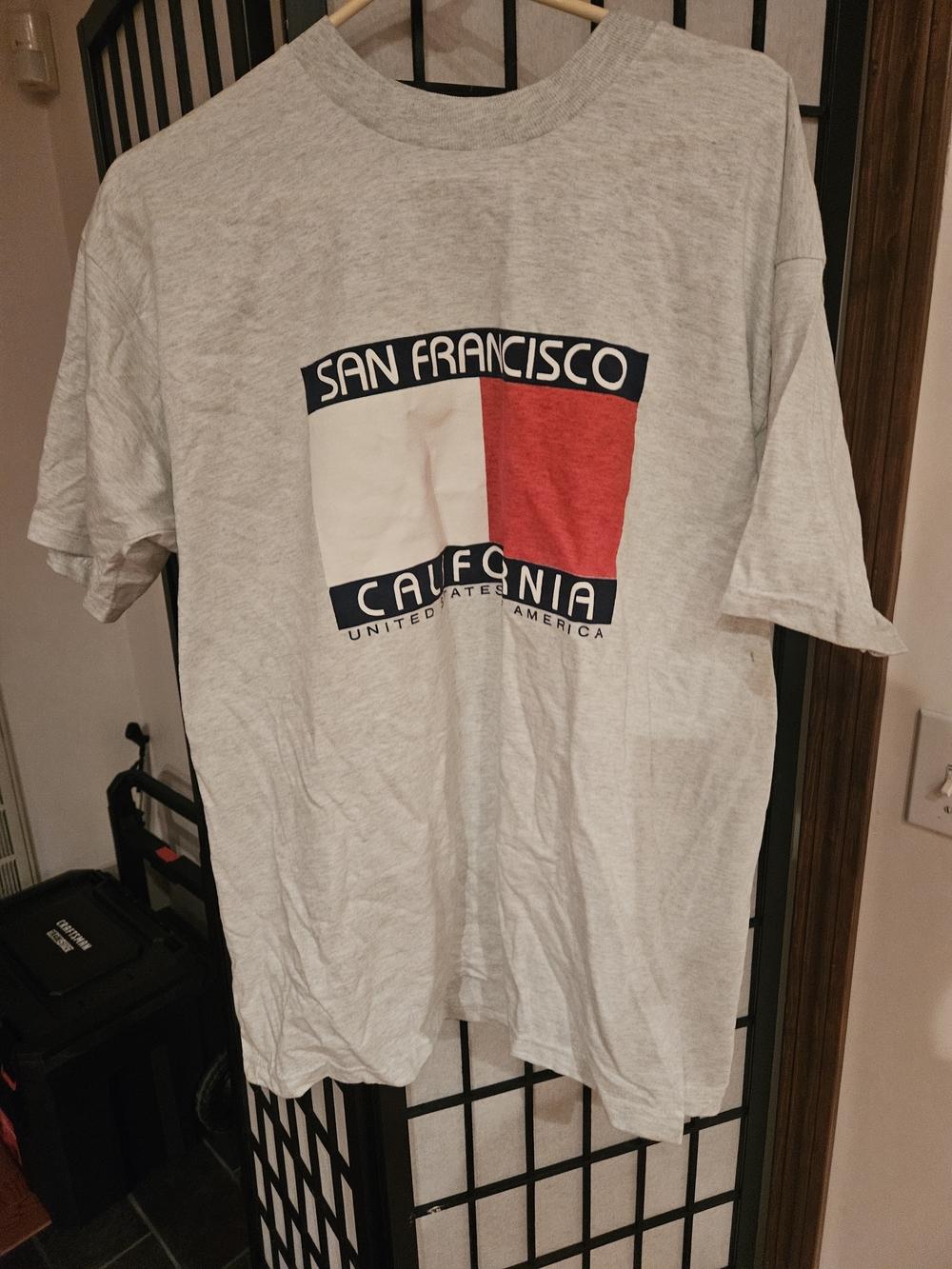 Fruit of the Loom San Francisco Graphic Tee - Light Gray, Red & White